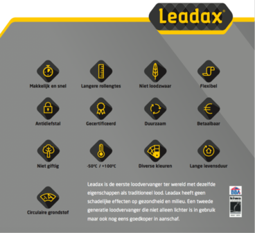 Leadax Loodvervanger 33cm x 6 meter