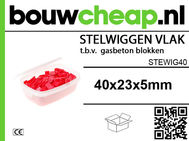 Stelwiggen 40x23x5mm (100 st.)