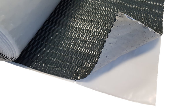 Loodvervanger zelfklevend Zwart (30cm x 5 meter)