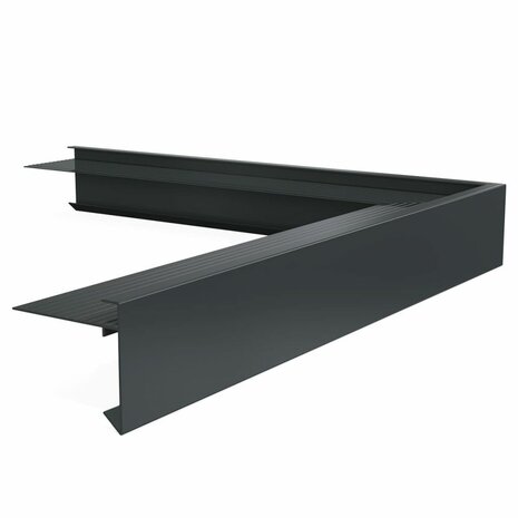 Daktrim buitenhoek Aluminium 60x45 Kleur: Ral 7016 Antraciet