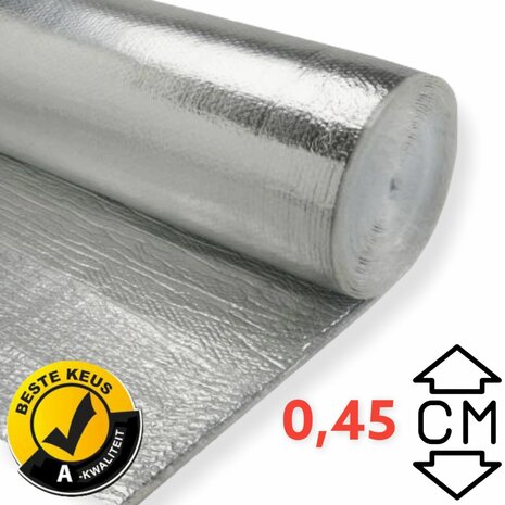 Aluminium noppenfolie 1.50x25mtr