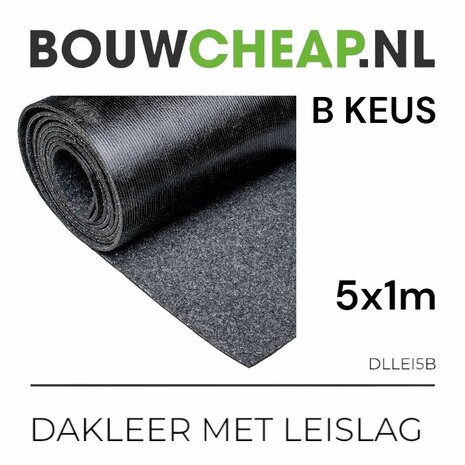 Dakleer (Bitumen) – 5 Meter – donkere leislag – B keus
