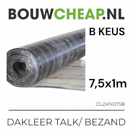 Dakleer (Bitumen) 470k14 – 7,5 Meter – afgewerkt met talk/zand – B keus