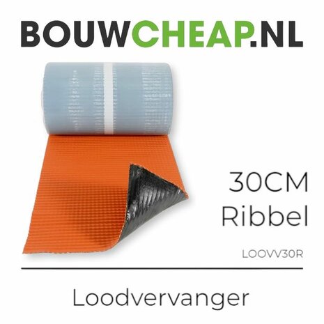 LOODVERVANGER ZELFKLEVEND ROOD (30CM X 5 METER)