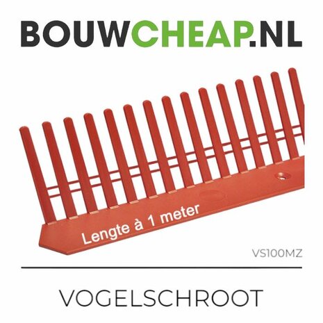 Vogelschroot met muiswering (ROOD) - 55mm hoog