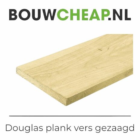 Douglas planken vers gezaagd ruw 22 x 200mm  x 300cm