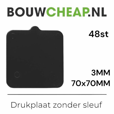 Drukplaat zonder sleuf 3mm (48 st.)