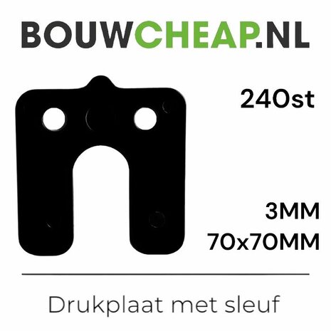 Drukplaat met sleuf 3mm (zak 240 st.)