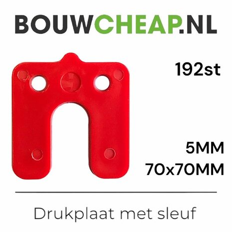 Drukplaat met sleuf 5mm (zak 192 st.)