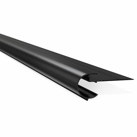 Daktrim Zwart RAL 9005 - Kraal - Aluminium 26x40mm - Lengte 250cm