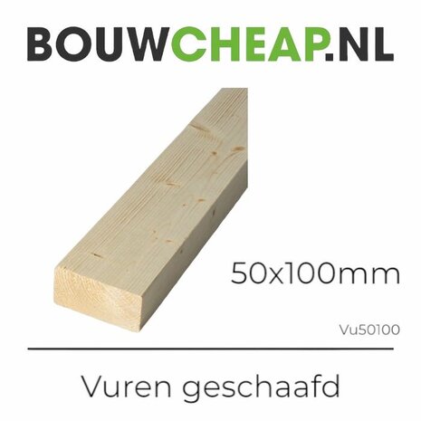 Vuren geschaafd 50 x 125mm x 360cm