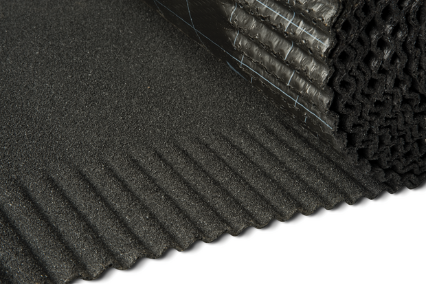 Ubbink Ubiflex Ribbel Loodvervanger - 250mm x 6mtr - zwart