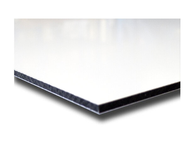 Dibond platen 3050 x 1500 x 3 mm  kleur: wit