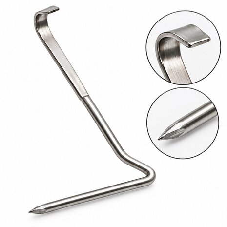Panhaak RVS 85x48mm - 500st