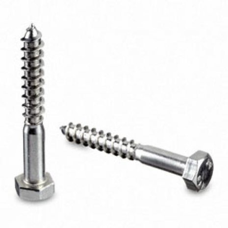 Houtdraadbout RVS 8x60mm - DIN 571