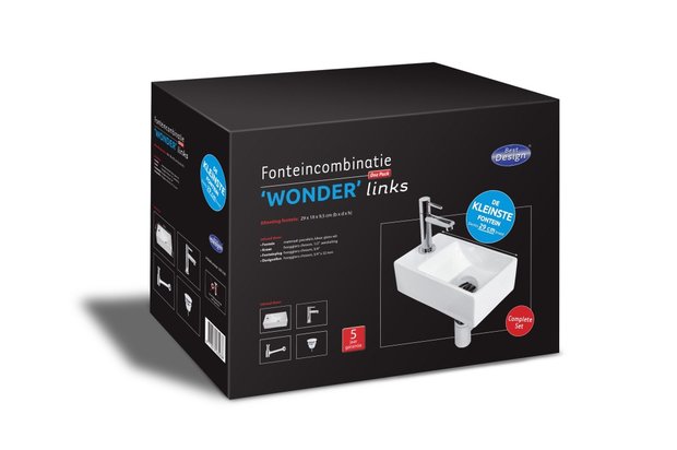 Fonteinset wonder kraan links