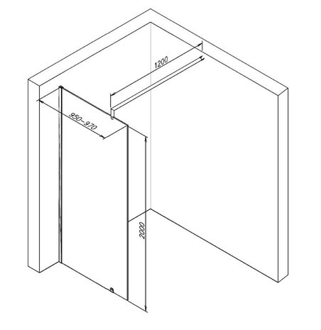 Maattekening inloopdouche