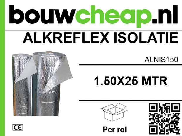Alkreflex isolatie 1.50x25 meter