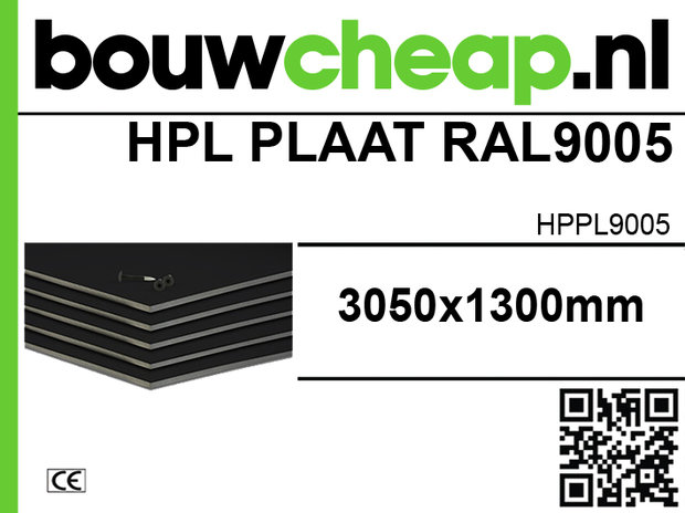 hpl plaat ral 9005