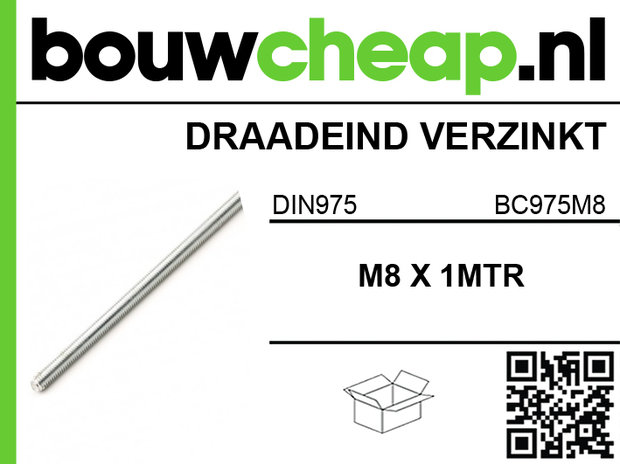Draadeind m8 din975