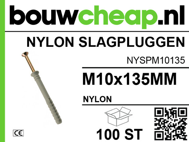 Nylon slagplug M10x135