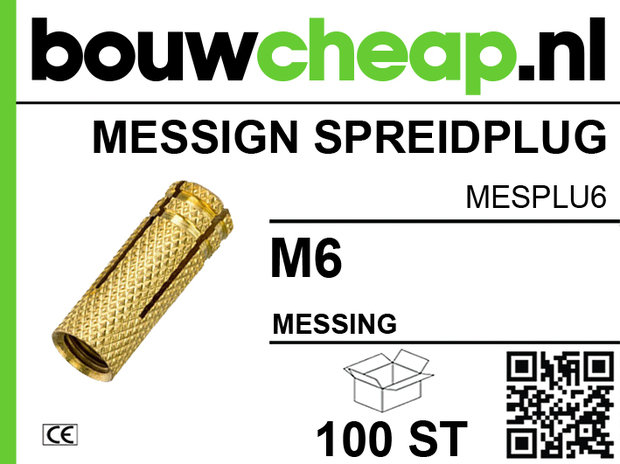 Messign spreidplug M6