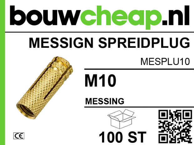 Messing spreidplug M10