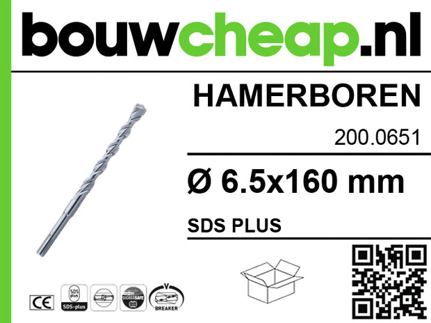 SDS hamerboor Ø 6.5x160mm