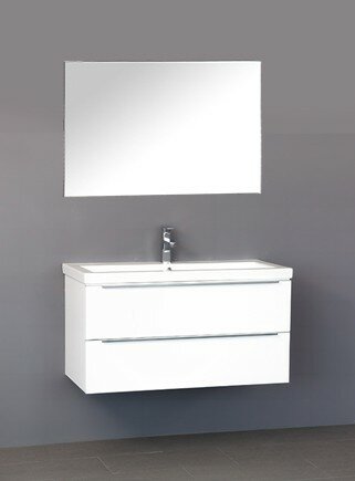 Badmeubel "Senza Keramiek" 100cm Wit