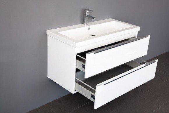 Badmeubel "Senza Keramiek" 100cm Antraciet