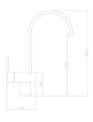 Keukenmengkraan "A-Line" Chroom