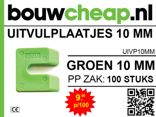 Uitvulplaatjes 10mm (PP-zak 100 st.)