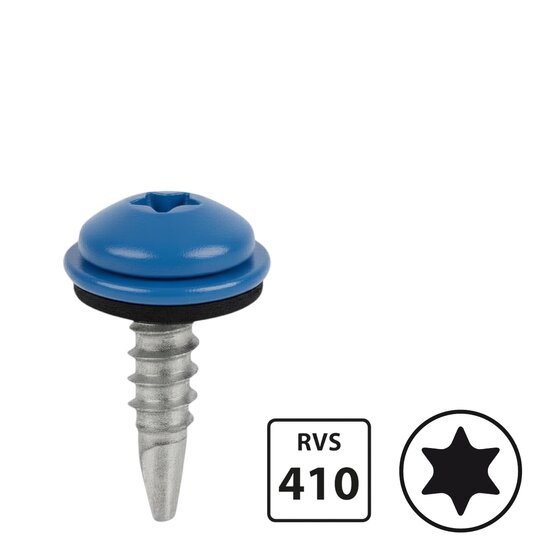 Boorschroeven DIN7504M - RVS 410 - 4,8x50mm - Torx - Ring 12mm - 100 stuks