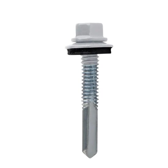 Boorschroeven Boorpunt 5 - verzinkt - 5,5x32mm - neopreenring 16 - 100 stuks