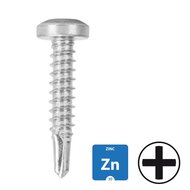 Boorschroeven - Verzinkt - 4,2x19mm - DIN7504M Bolkop - Philips - 200 stuks