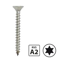 Spaanplaatschroeven - RVS A2 - 3,5x20mm - Torx 10 - Voldraad - 200 stuks