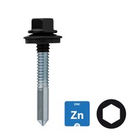 Boorschroeven Boorpunt 5 - verzinkt - 5,5x32mm - neopreenring 16 - 100 stuks