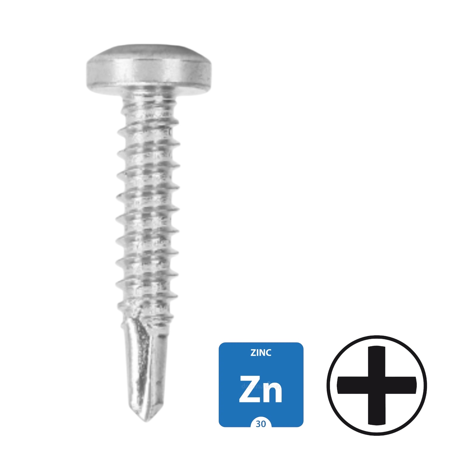 Boorschroeven - Verzinkt - 4,2x16mm - DIN7504M Bolkop - Philips - 200 stuks