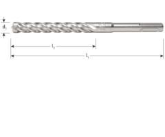 SDS quatro 4 snijder hamerboor  Ø 6x165mm