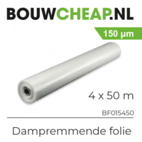 PE dampremmende folie 0.15 x 4 x 50 mtr 
