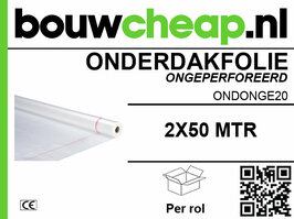 Onderdakfolie ongeperforeerd 2x50mtr