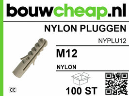 Nylon pluggen M12 (100 st.)