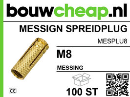 Messing spreidplug M8 (100 st.)