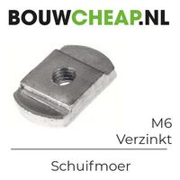 Schuifmoeren verzinkt M6 (100 ST.)