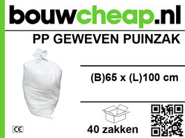 Pp geweven puinzakken 65x100 cm