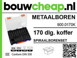 Metaalborenset 170 dlg. abs koffer
