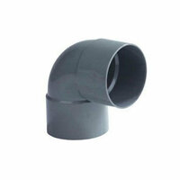 Pvc bocht 125mm 87° twee keer lijmmof