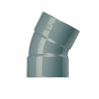 Pvc bocht 125mm 30° twee keer lijmmof