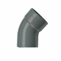 Pvc bocht 75mm 45° een keer lijmmof