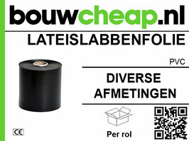 Lateislabbenfolie PVC 40 cm x 25 mtr dubbel profiel grijze lip